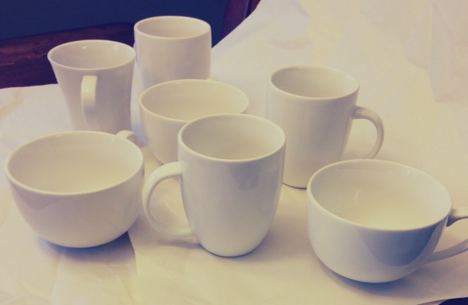 diy sharpie mugs, step 1