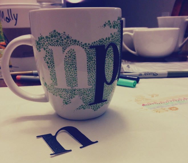 diy sharpie mugs, step 2