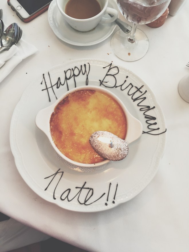 Crème brûlée for my birthday!